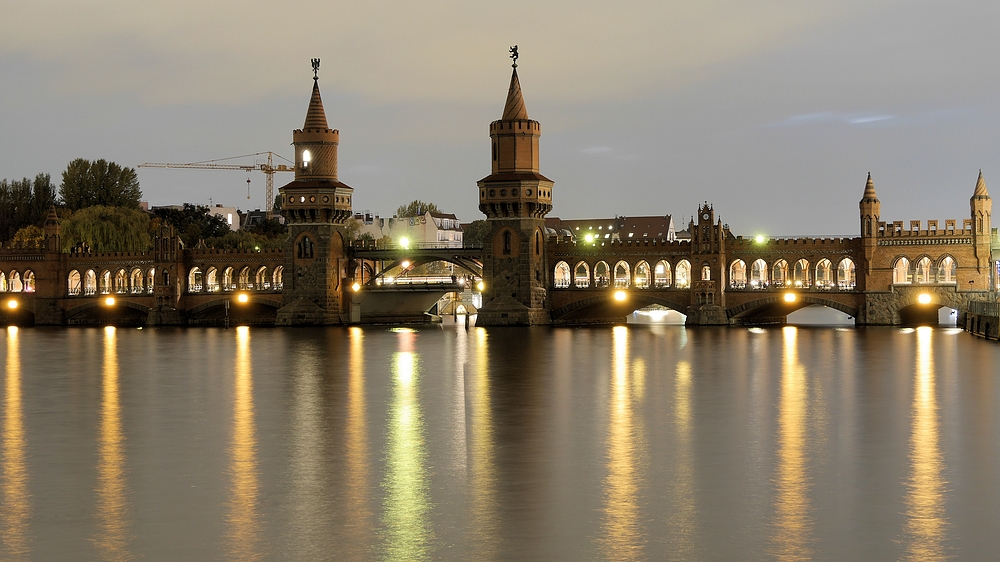 Oberbaumbrücke bei Nacht ,Berlin 2014