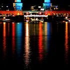 Oberbaumbrücke (Berlin) bei Nacht