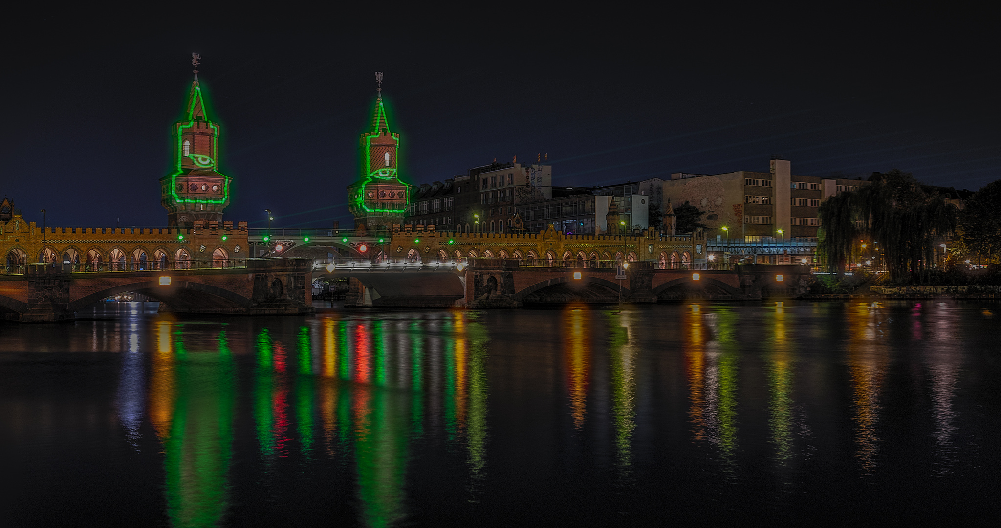 Oberbaumbrücke: Festival of Lights, 2017