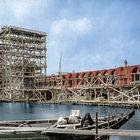 Oberbaumbrücke im Bau. Berlin 1895