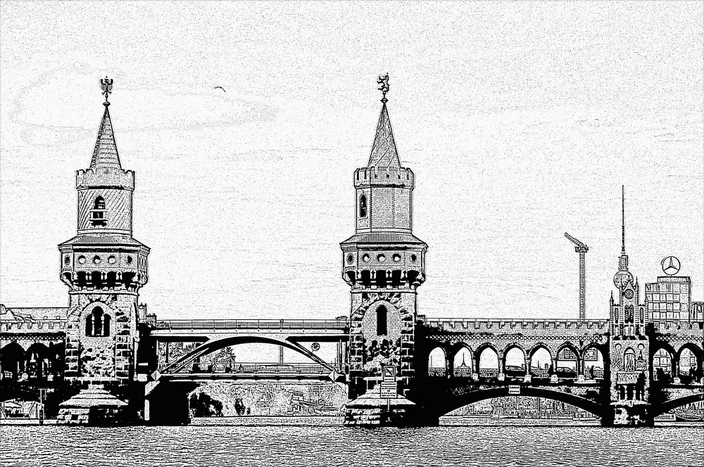 Oberbaumbrücke - Radierung