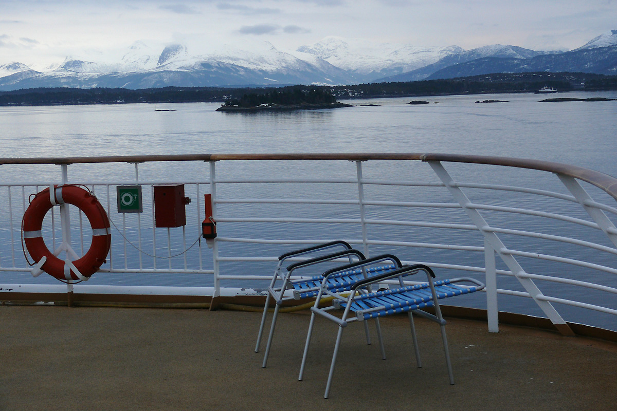 Oberdeck der MS Trollfjord