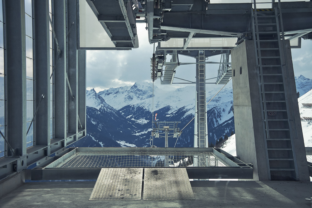 obere Gondelstation der Grasjoch-Bahn