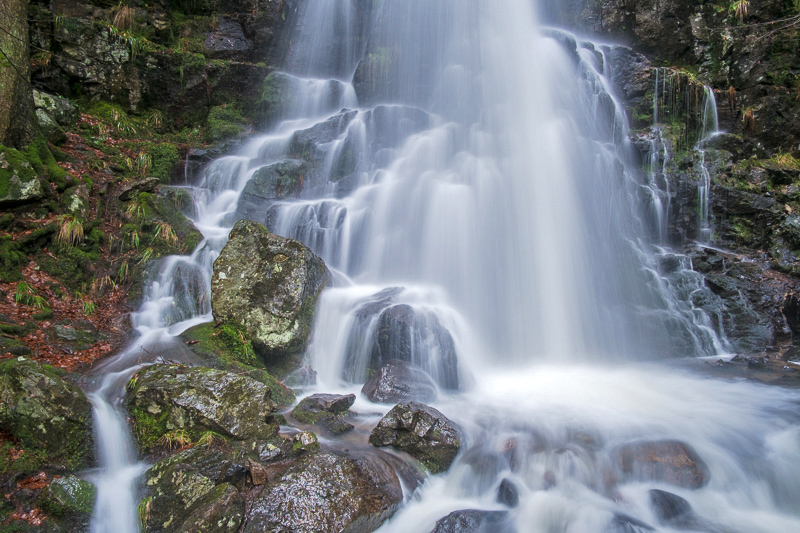 Obere Stufe des Zweribach-Wasserfalls, Detail