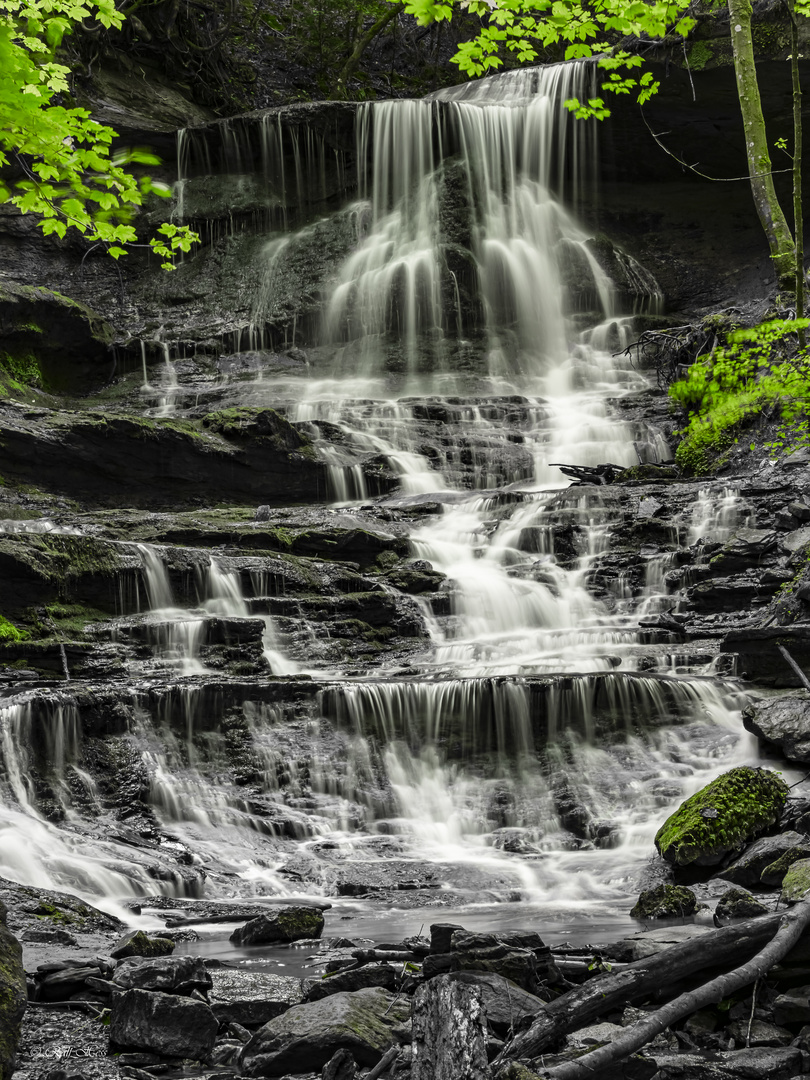 Oberer Wasserfall - selektiv Grün