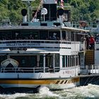 Oberes Mittelrheintal - Das Schaufelradschiff Goethe auf dem Rhein bei Boppard