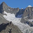 Obergabelhorn 4063m und Wellenkuppe 3903 m  mit einem der Abschiedsbilder vom Wallis...