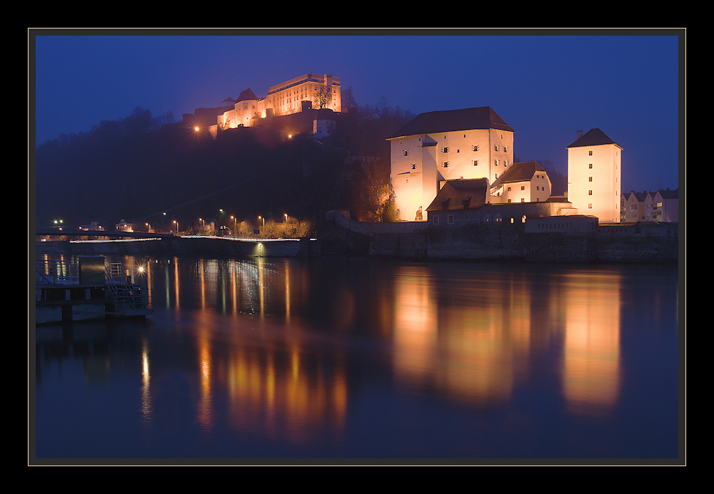 Oberhaus in Passau bei Nacht