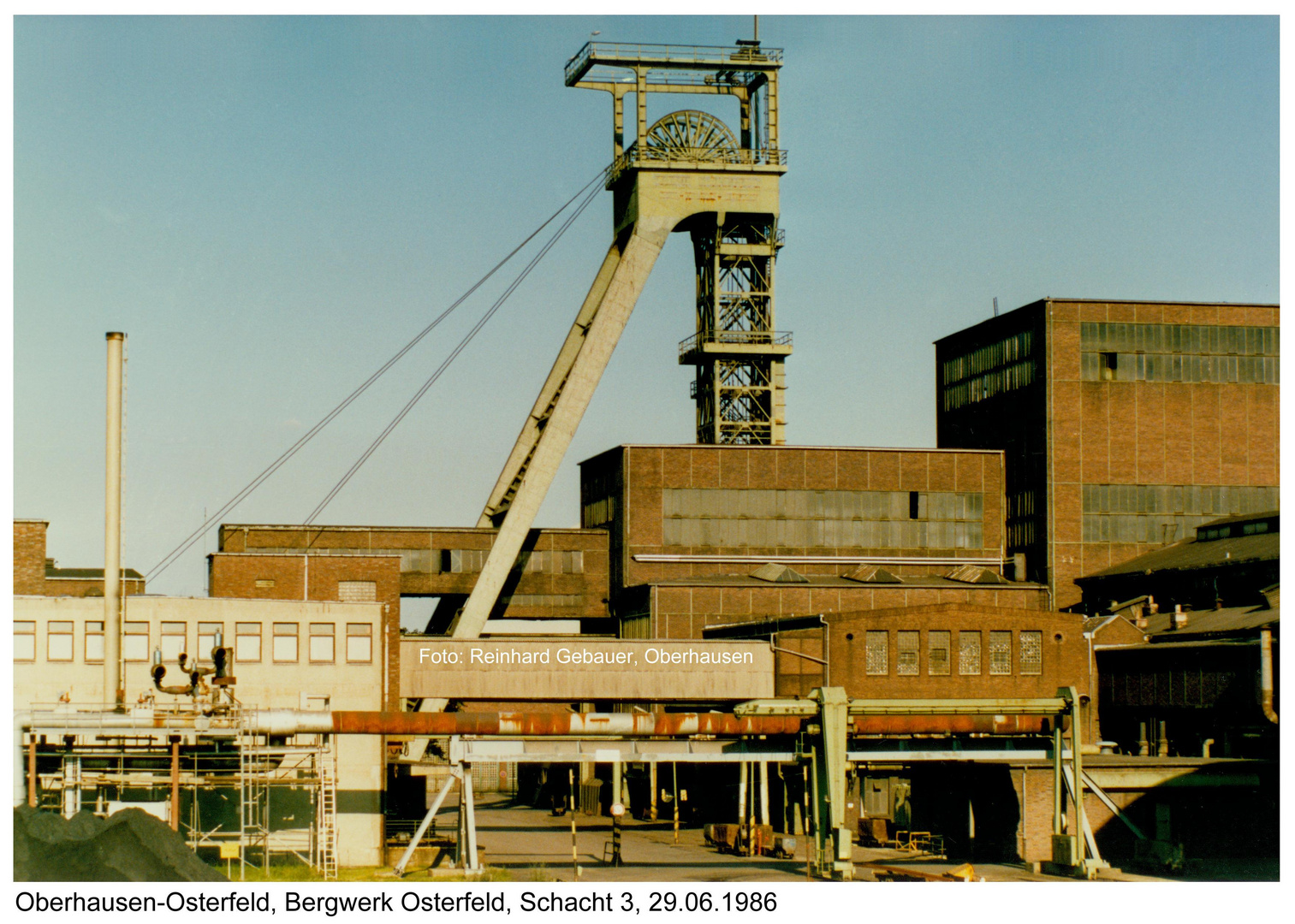 Oberhausen-Osterfeld, Bergwerk Osterfeld, Schacht 3, 1986