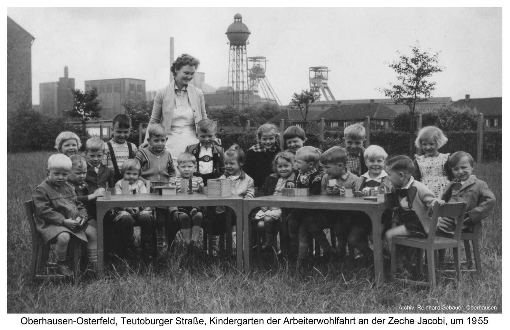 Oberhausen-Osterfeld, Kindergarten der Arbeiterwohlfahrt an der Zeche Jacobi, um 1960