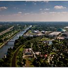 Oberhausen Rhein-Herne-Kanal V-Vogelperspektive auf den Kanal