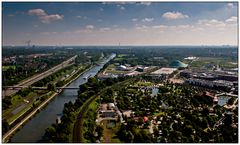 Oberhausen Rhein-Herne-Kanal V-Vogelperspektive auf den Kanal