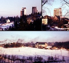 Oberhof 1983: Skyline mit Rauchschwaden