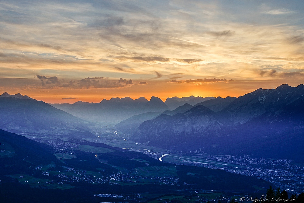 Oberinntal kurz nach Sonnenuntergang