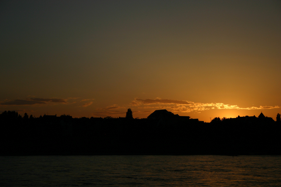 Oberkassel im Sonnenuntergang