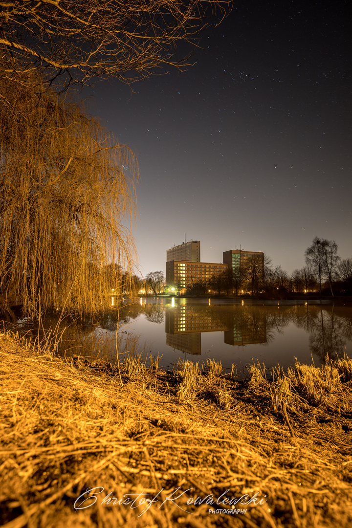 Oberlandesgericht Hamm in der Nacht