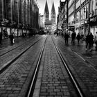 Obernstraße und St. Petri Dom, Bremen.