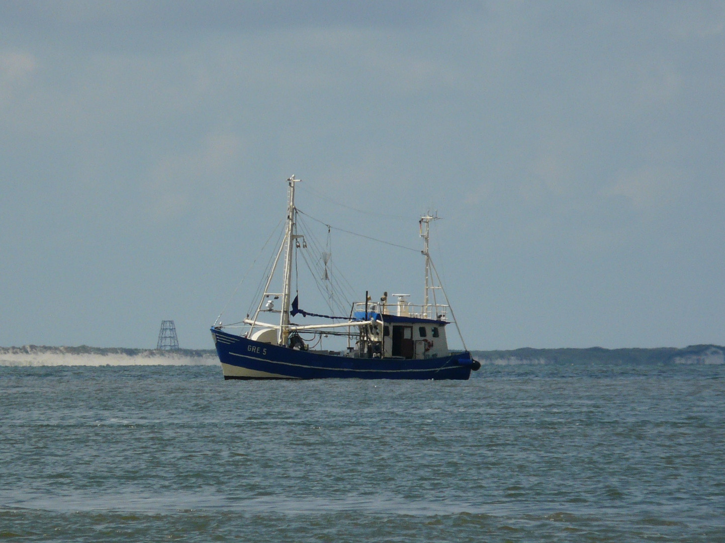 Oberon GRE 5 in der Westerems vorm Borkumer Südstrand