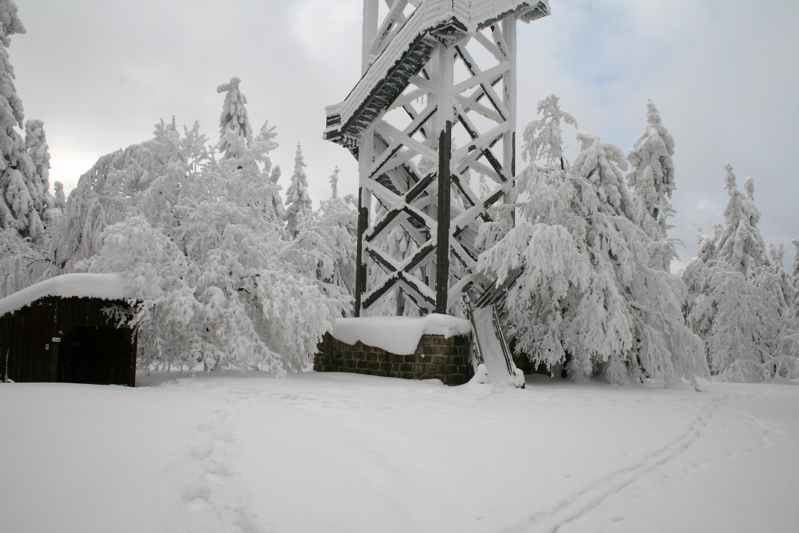 Oberpfalzturm im Schnee