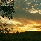 Oberschloss Kranichfeld im Sonnenuntergang