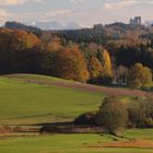 Oberschwaben, die Waldburg und die Alpen