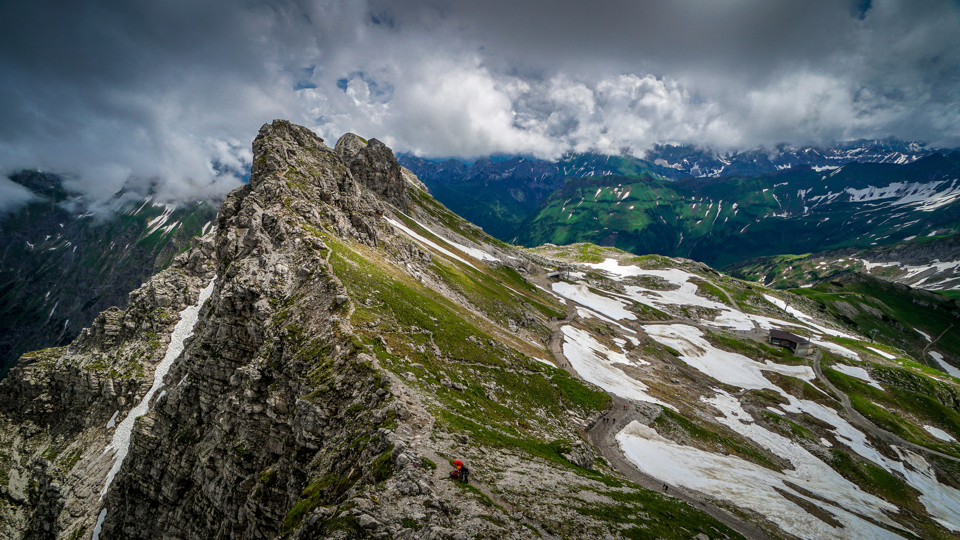 Obersdorf Ausbick vom Nebelhorn