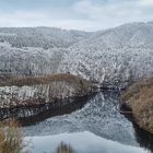 Obersee an der Urfttalsperre im Winter