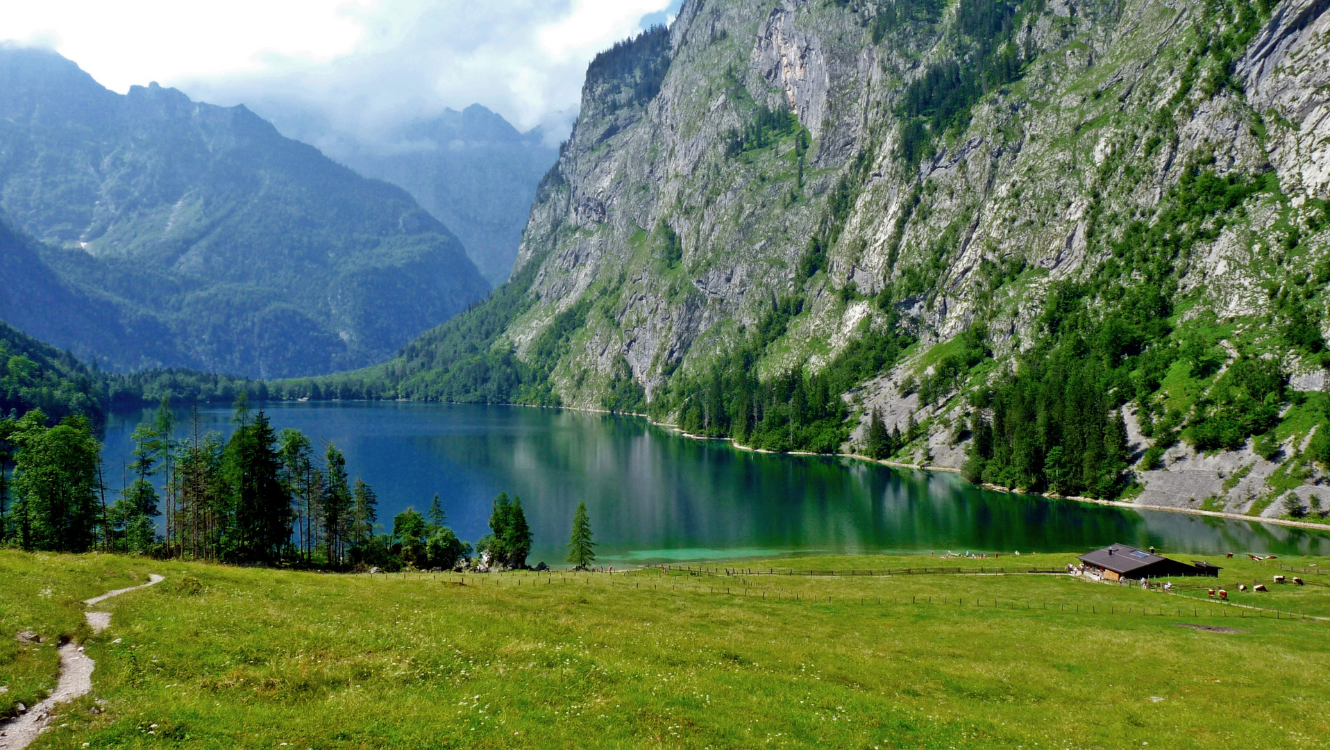Obersee Bayern  Foto Bild landschaft berge  bergseen 