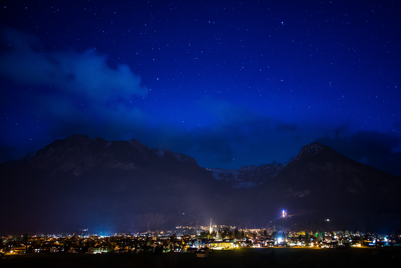 Oberstdorf bei Nacht