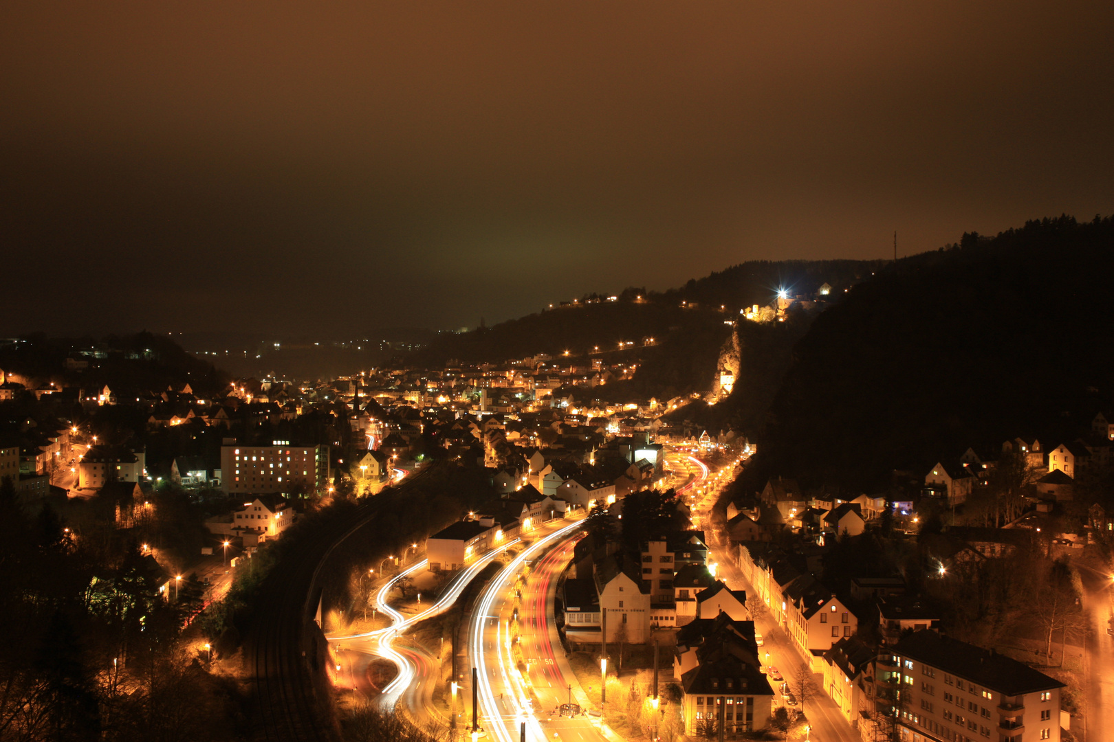 Oberstein bei Nacht