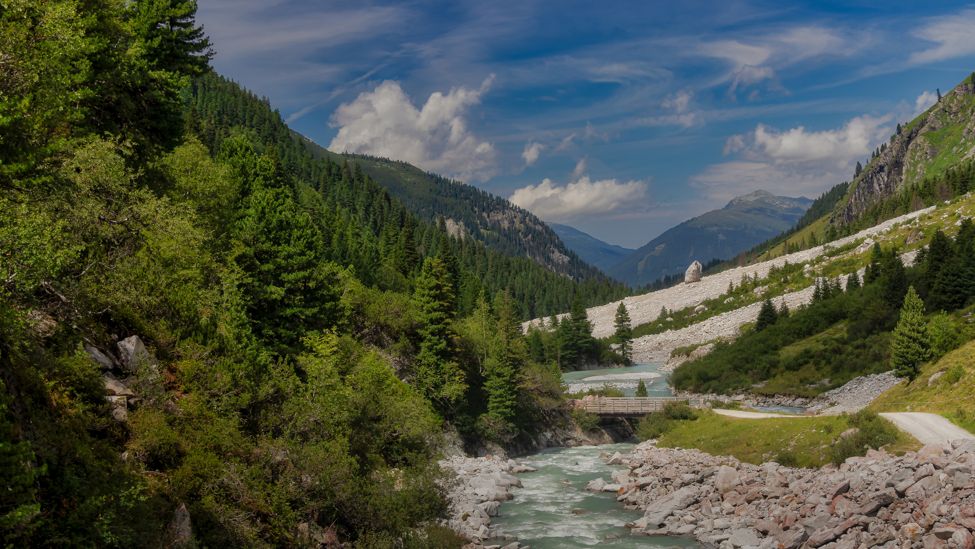 Obersulzbachtal mit Erdrutsch vom Sattelkar