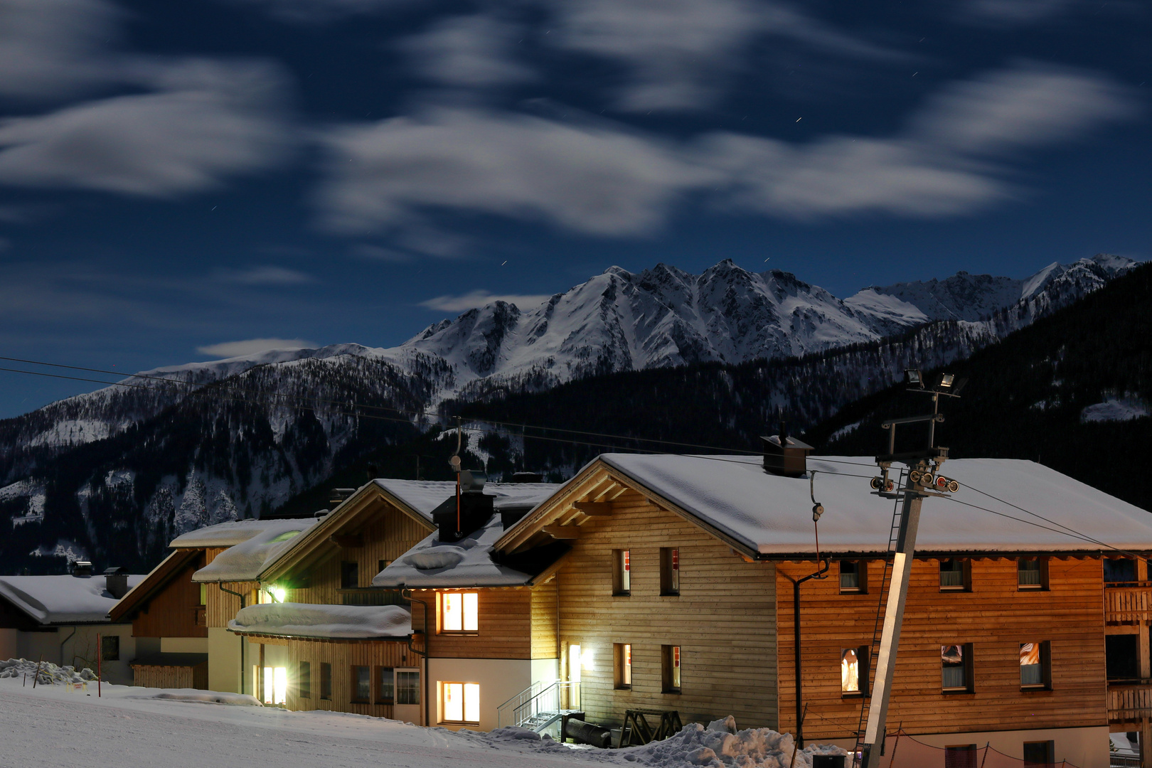 Obertilliach bei Nacht