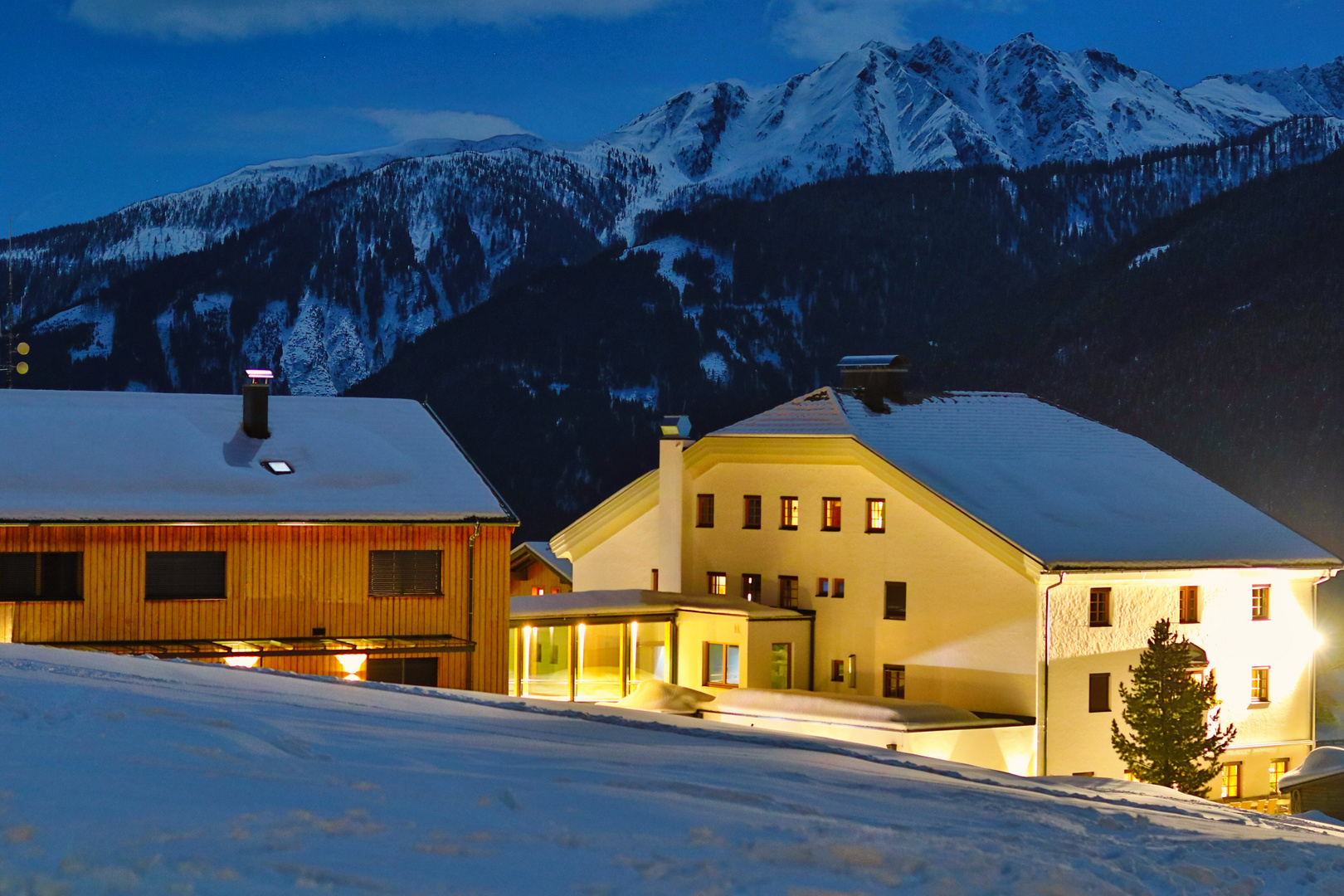 Obertilliach bei Nacht