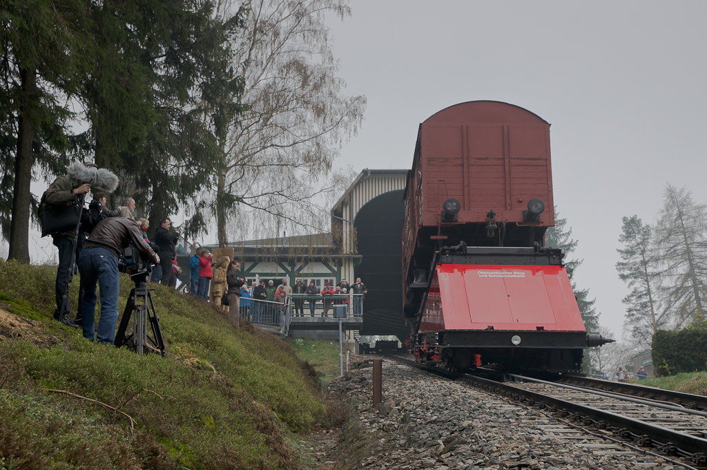 Oberweißbacher Bergbahn mit Güterwagen 2.