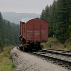 Oberweißbacher Bergbahn mit Güterwagen.