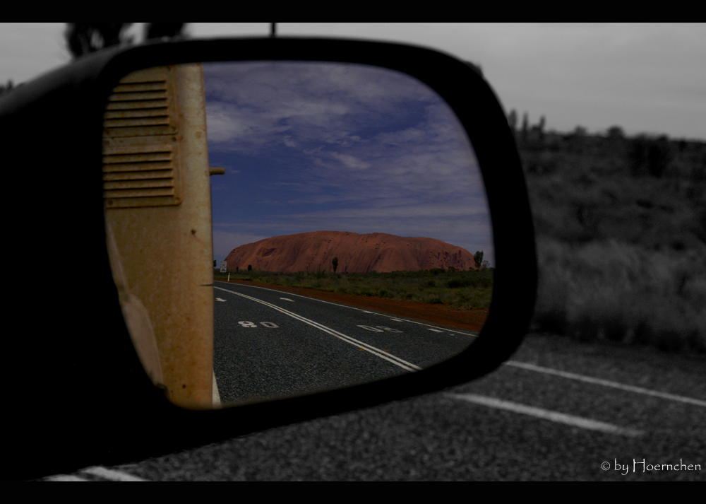 Objects in the mirror are closer than they appear