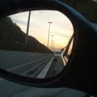 Objects in the rearview mirror may appear closer than they are....