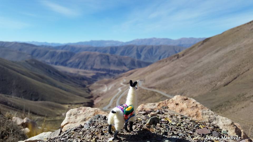 Observando la carretera hacia el Gran Salar de Jujuy.