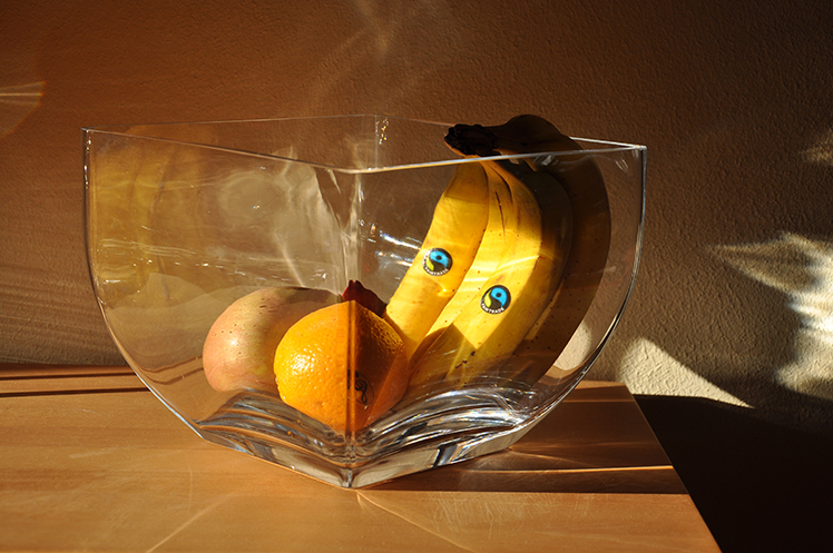 Obst in einer Glasschale