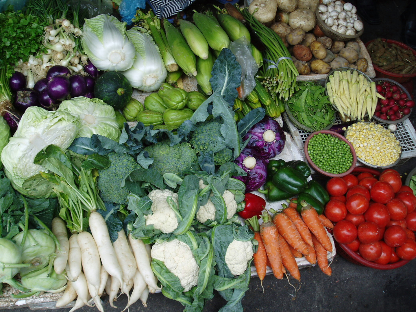 Obst- und Gemüsemarkt in Vietnam