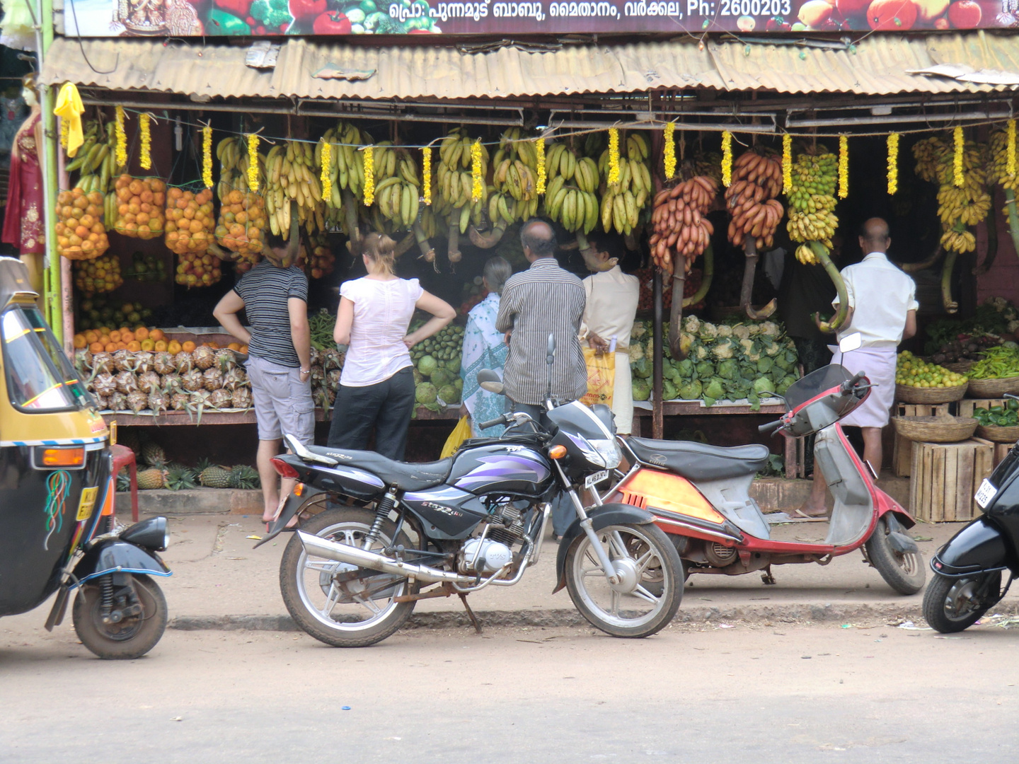 Obstgeschäft in Varkala