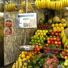 Obststand in der Markthalle von Barcelona