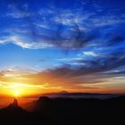 OCASO EN EL VALLE DE TEJEDA (GRAN CANARIA), Dedicada a A. NARANJO.