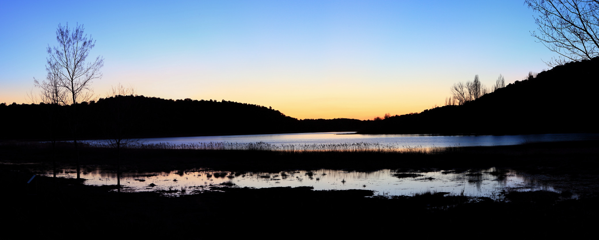 ocaso en las lagunas de Ruidera