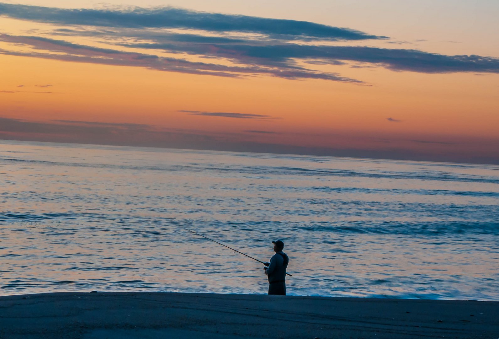 Ocean Fishing at Sunrise