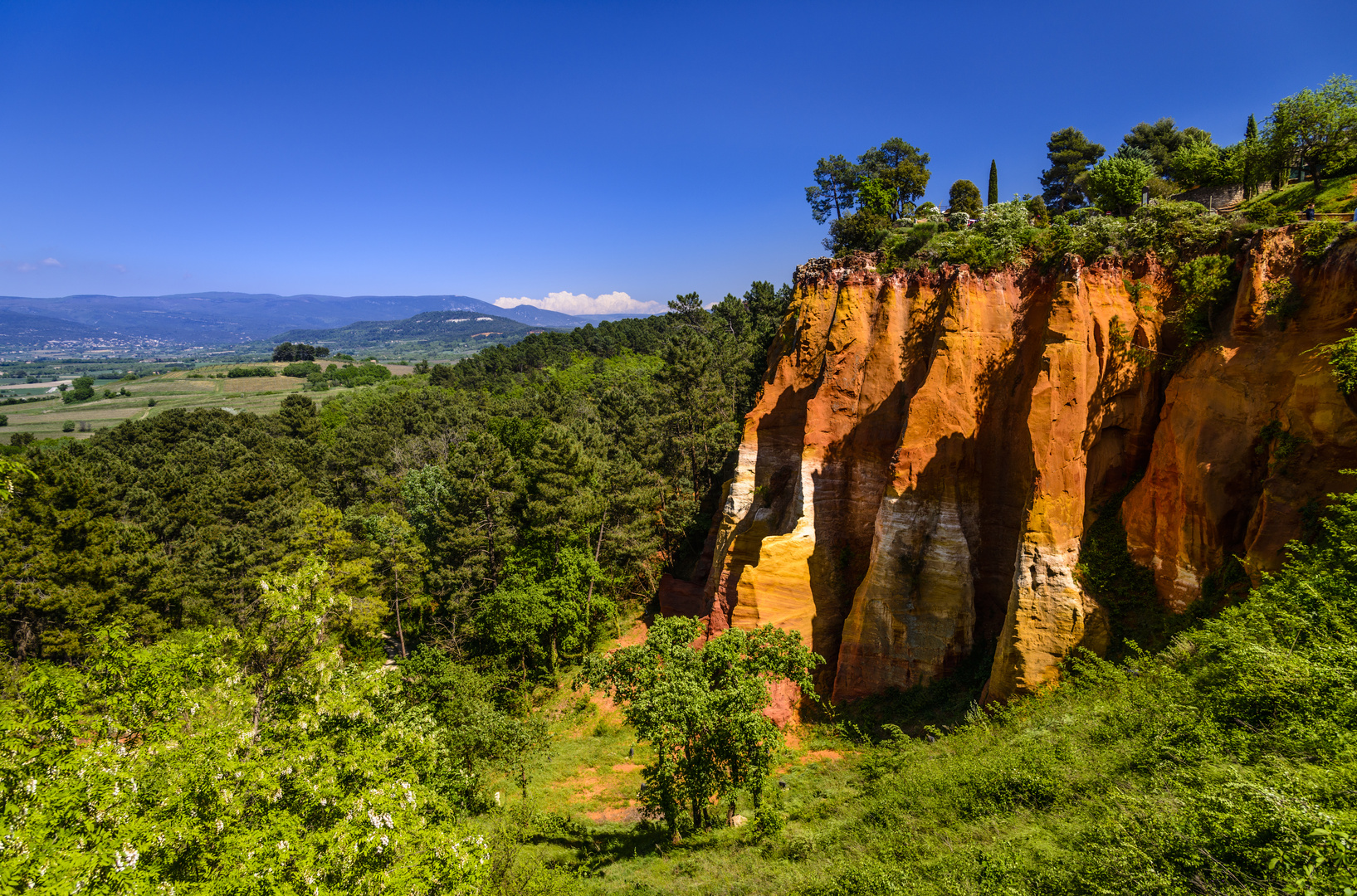 Ockerfelsen, Roussillon, Vaucluse, Provence, Frankreich