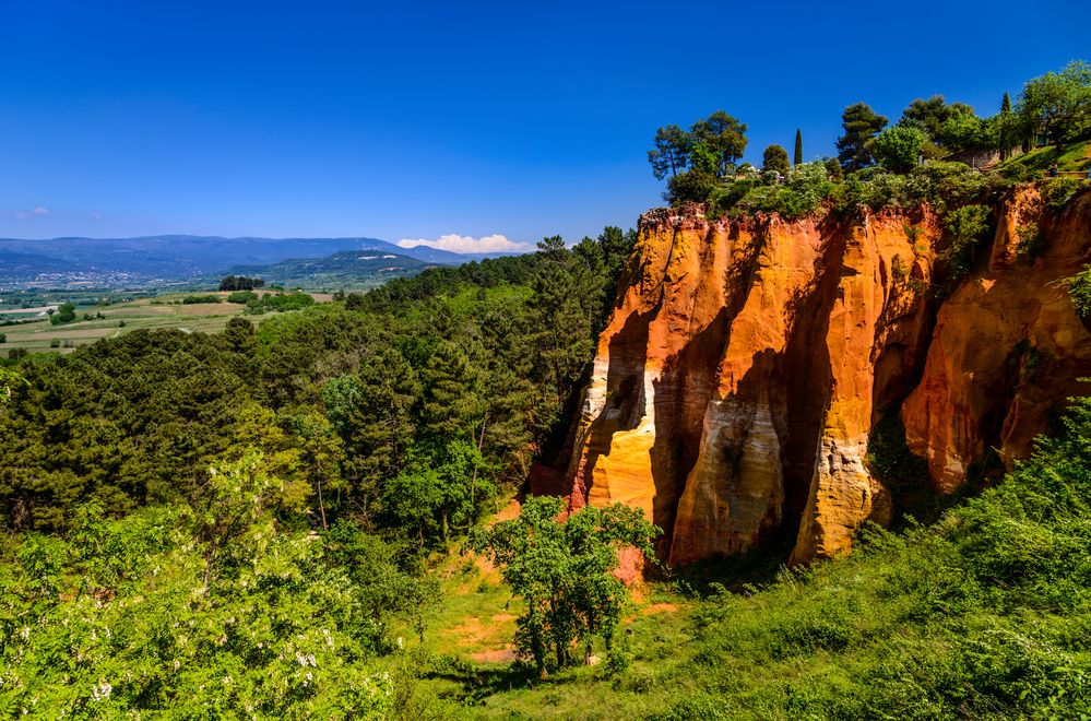 Ockerfelsen, Roussillon, Vaucluse, Provence, Frankreich