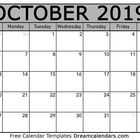 October 2019 Calendar