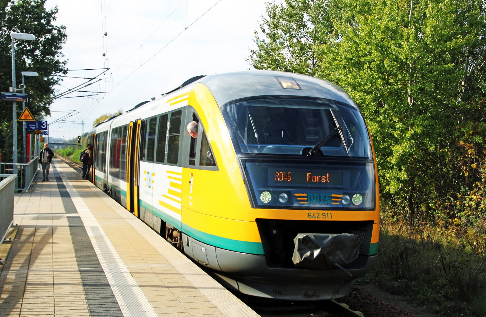 ODEG Cottbus - Forst: Heute 13.10 Uhr. Hier wurde heute nicht gestreikt