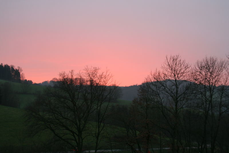 Odenwälderwintersonnenuntergang